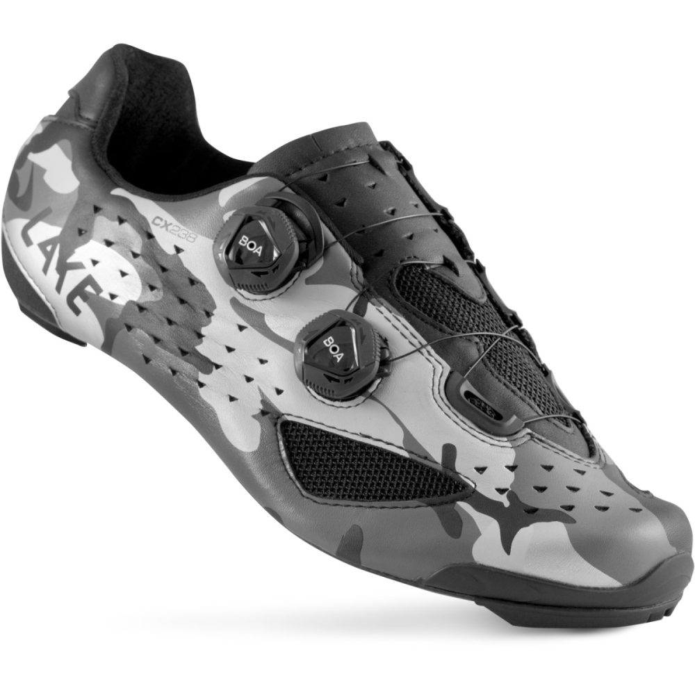 Lake Cycling CX238 Silver/Camo, 45.5
