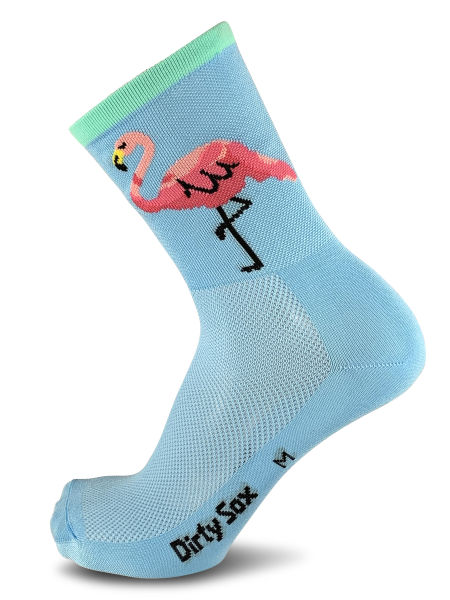 DirtySox Flamingo - Sky Blue - Hoch