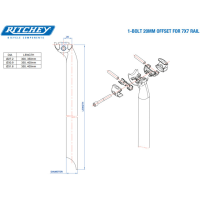 Ritchey Sattelstütze WCS 27.2mm, blatte black, Single Bolt, 350mm