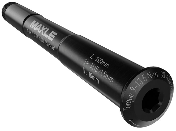 RockShox Axle Maxle Stealth Front MTB, 15x110, Length 158mm, Thread Length 9mm, Thread Pitch M15x1.50 - Bo...