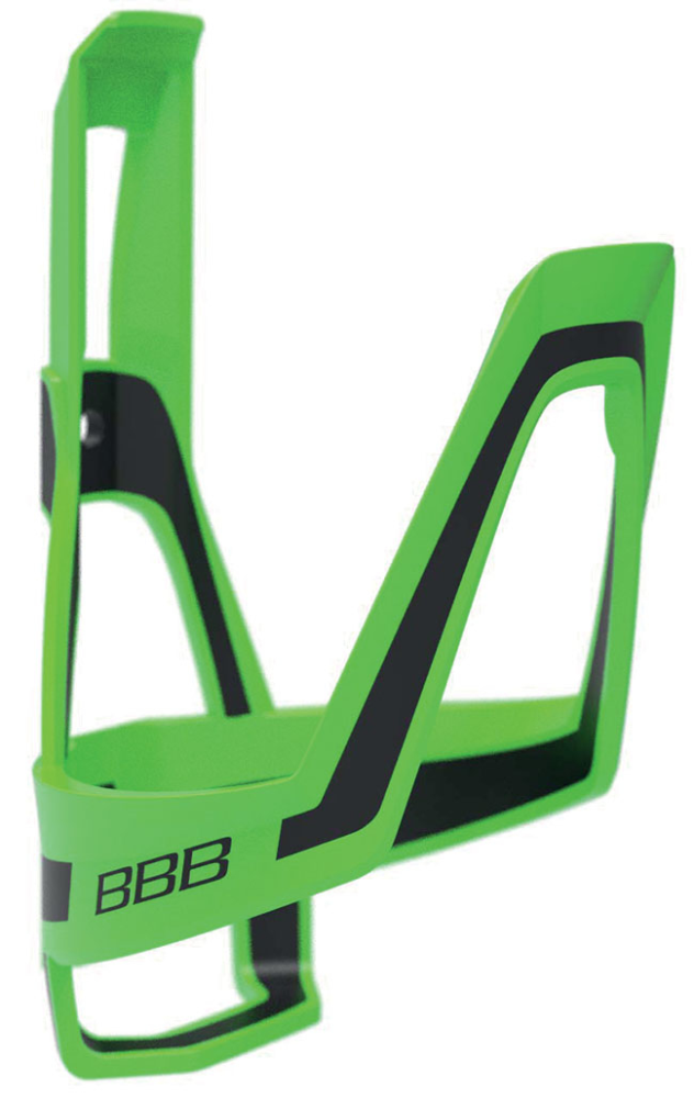 BBB Bidonhalter Dualcage grün-schwarz matt, Composite 37g, inkl. Inoxschrauben