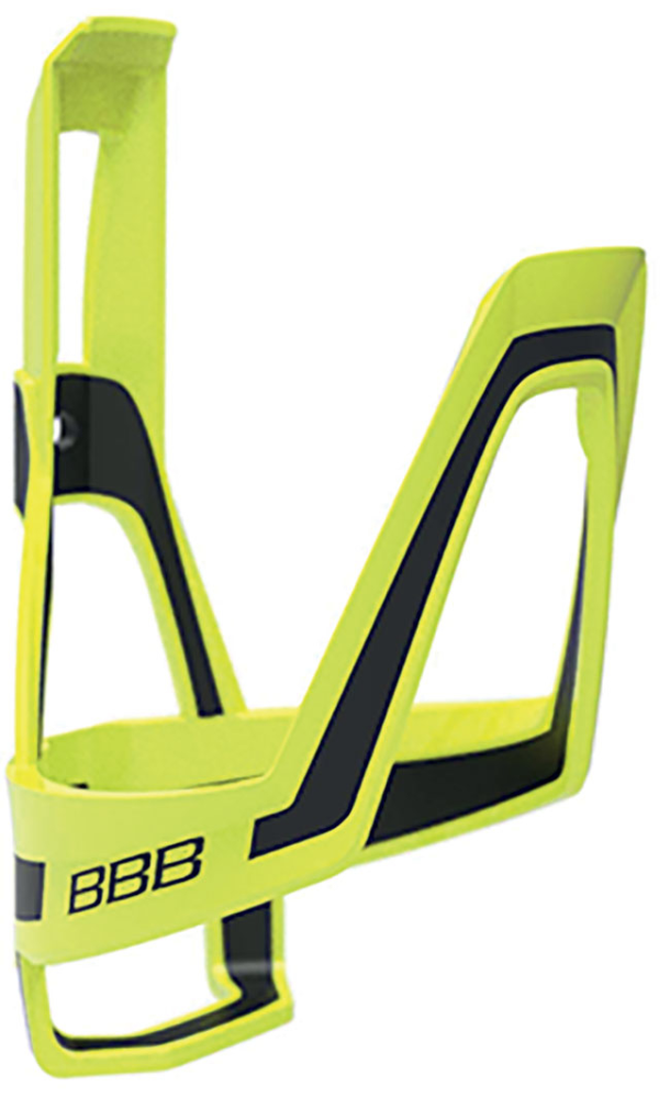 BBB Bidonhalter Dualcage neon-gelb-schwarz matt, Composite 37g, inkl. Inoxschrauben