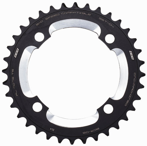 BBB BBB Kettenblatt Round About 4 BCR-04, 36 Zähne, 104mm, schwarz