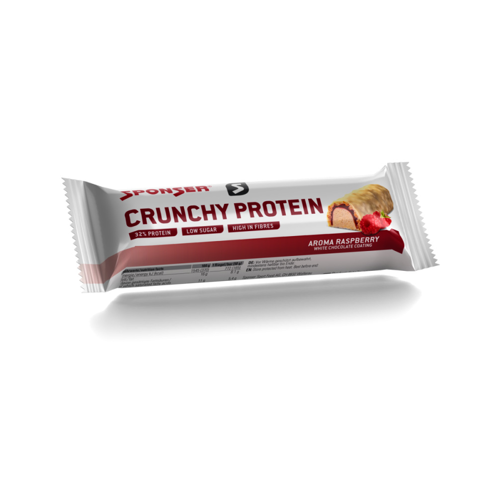 Sponser Crunchy Protein Bar, 50g, Raspberry