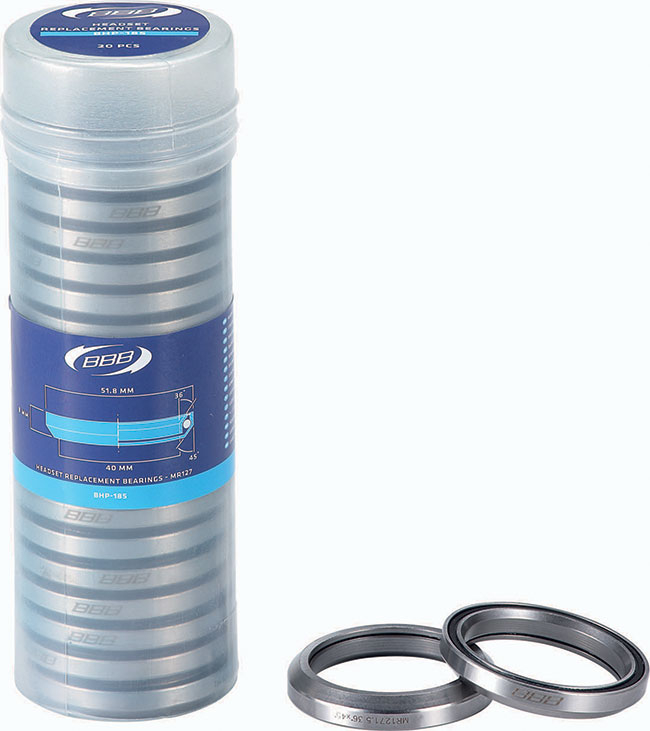 BBB OEM Ersatz-Steuerlager CrMo, 20 Stk., 1.5"-51.8 x 8mm, 36°x45°, MR127