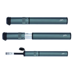 BBB Minipumpe Teleskop 21cm 9bar 123g grau, Modell Samurai, Presta/Schrader/Dunlop