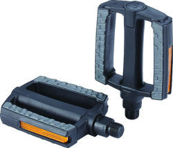 BBB Trekking Pedal Kunststoff, Boron Achse, schwarz-grau, mit Reflektoren
