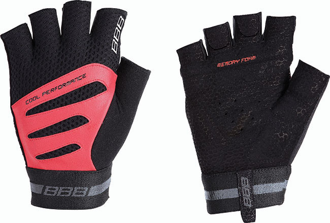 BBB Handschuhe Sommer Equipe kurze Finger unisex, schwarz-rot XL