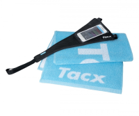 Tacx Set aus Schweißfänger mit Sichtfenster für Smartphone und Trainingshandtuch