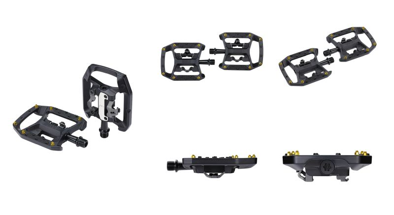 BBB BBB Pedal Alu: Flat mit Pins/SPD schwarz Pins: konisch/ersetzbar