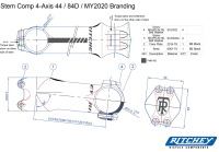 Ritchey Vorbau New Comp 20 4-Axis 70mm, BB black, 31.8mm, 6°/84°