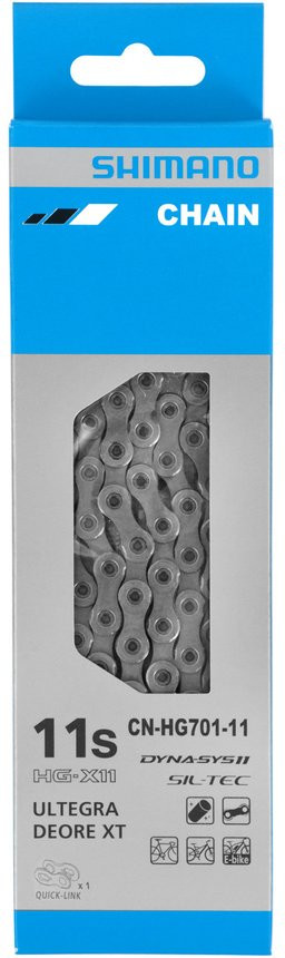 Shimano Ultegra/XT Kette  mit Kettenschloss, CN-HG70111138Q,  11-fach  E-Bike kompatibel