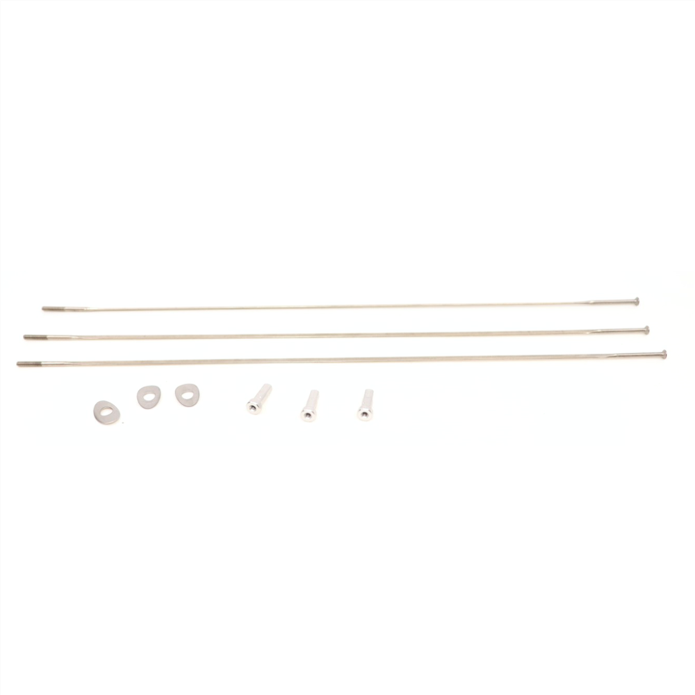 Zipp Spoke and Nipple 258mm CX-Ray Straight Pull Qty 3 silver