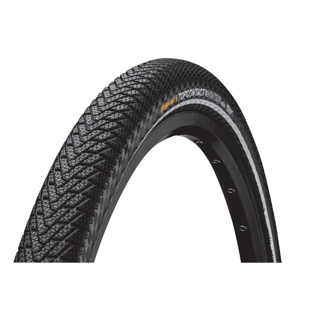 Continental Pneu TopContact Win Pre II 700x37C Falt mit Reflexstreifen black
