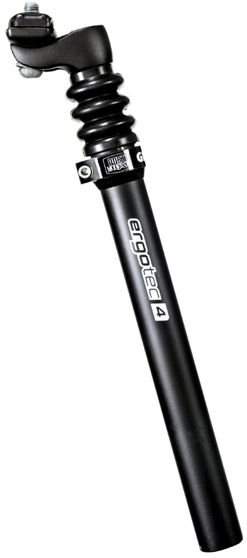 Sattelstütze Glide 27.2mm, Level 4, schwarz sand, gefedert, 350mm