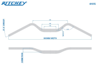 Ritchey MTB Lenker Comp 20 Kyote, 27D, 35mm, BB black, 31.8mm, 800mm