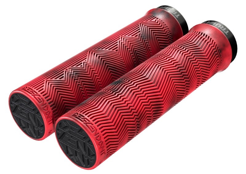 SRAM Lenkergriff Descendant Locking Grip verschraubbar, Paar, rot-schwarz