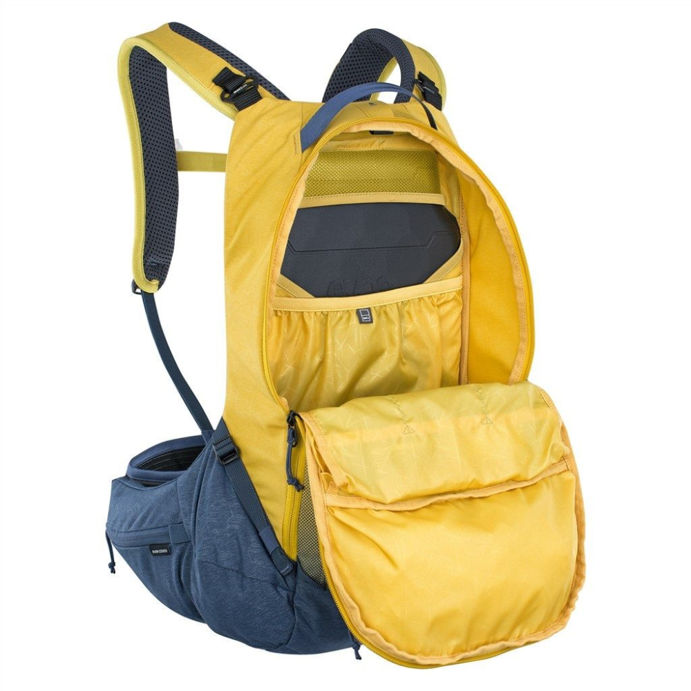 Evoc Trail Pro 16L Backpack, L/XL, curry/denim