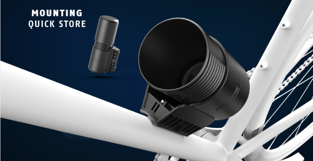 ABUS Quick Store Aufbewahrungsbox, schwarz, 80x195-225mm, Befestigung am Flaschenhalter