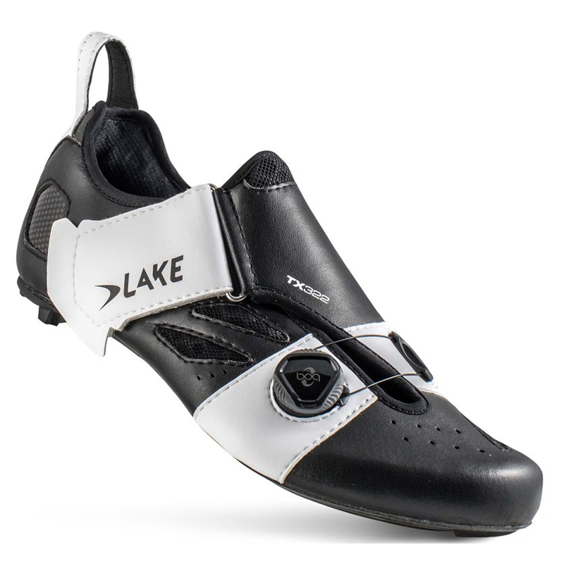 Lake Cycling Triathlonschuhe, TX322 , SCHWARZ WEISS, 43