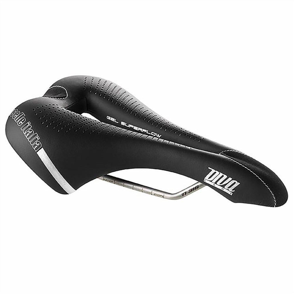 Selle Italia Diva Gel TI 316 Superflow black,L3