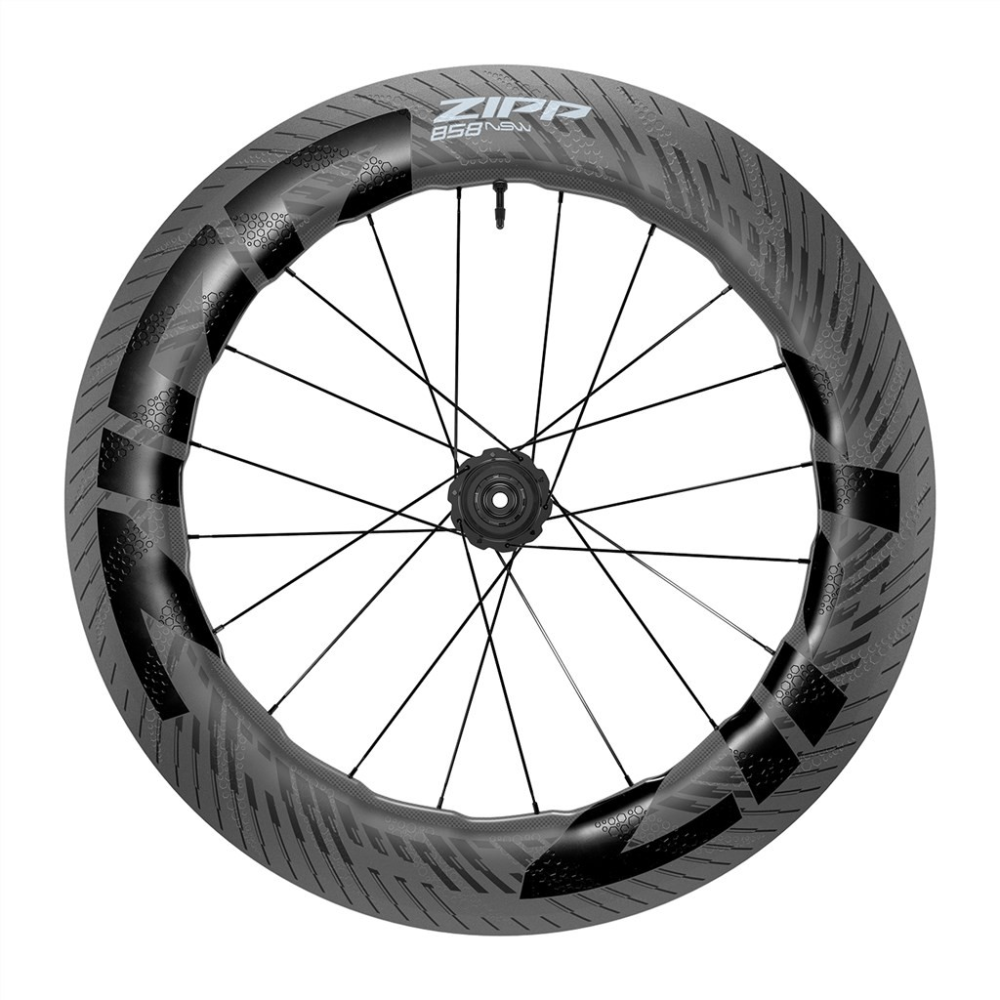 Zipp 858 NSW Tubeless Disc-Brake Rear Wheel Hookless black carbon,700C/'12X142 SHI