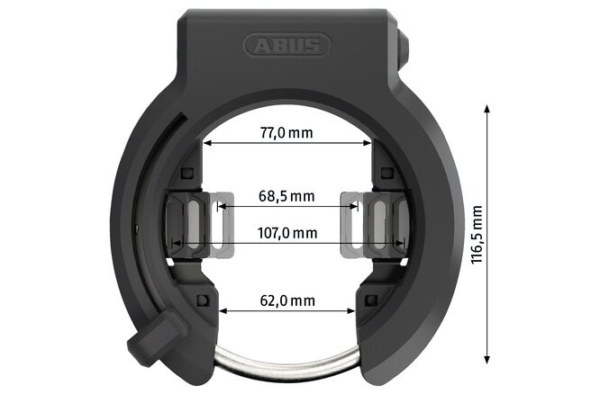 ABUS Rahmenschloss Granit XPlus 6950M NR ohne Halter schwarz offen