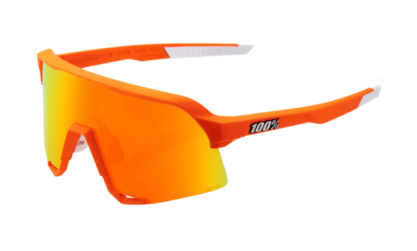 100% 100% S3 Brille Soft Tact Neon Orange HIPER RED Multilayer Mirror Lenses