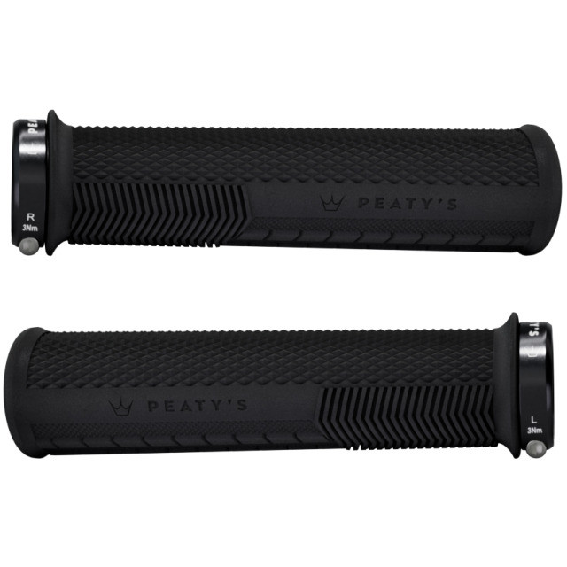 Peaty's Lenkergriffe Monarch Grip Knurl Thin, Grau