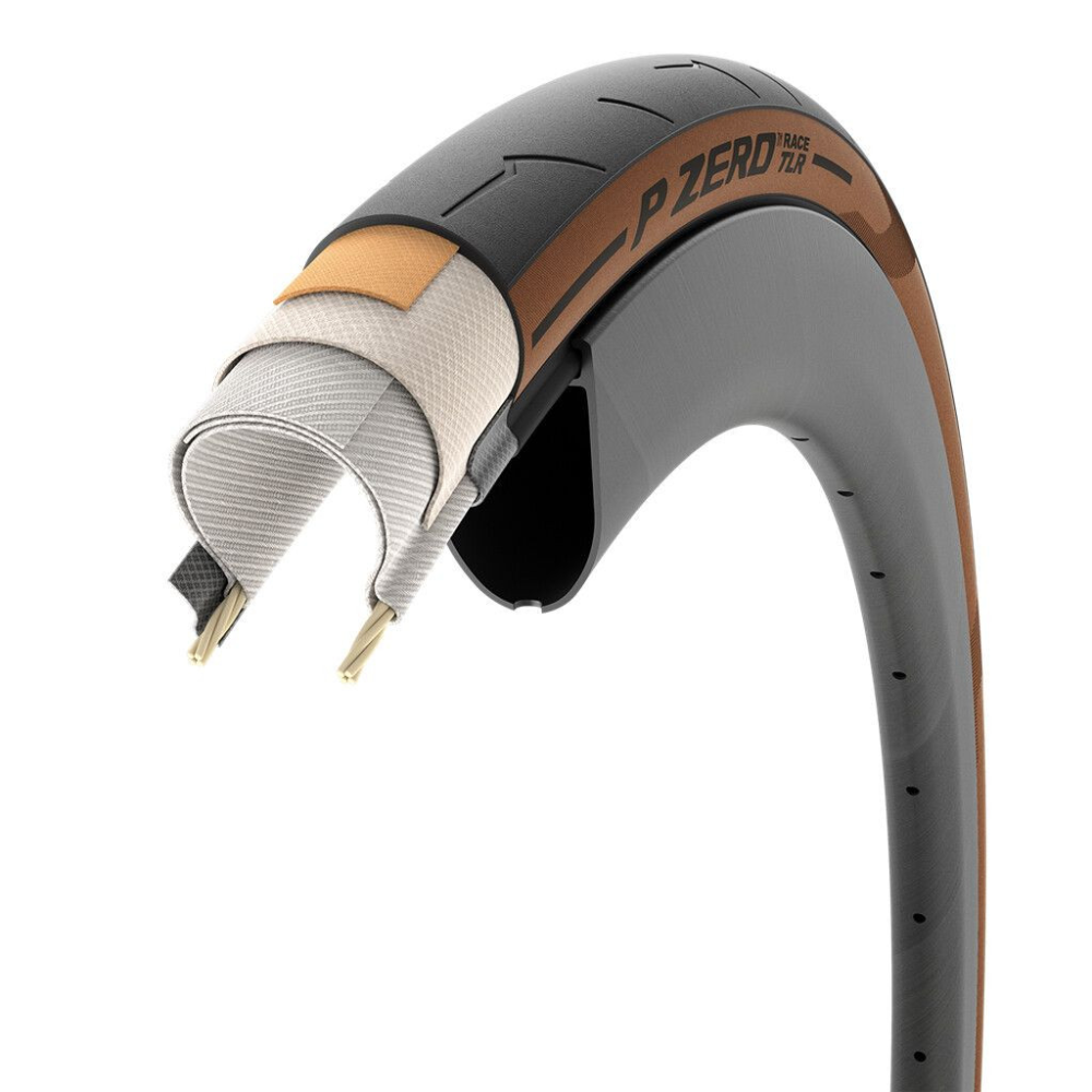 Pirelli P Zero Race TLR Italy, black/tan-wall, 28mm