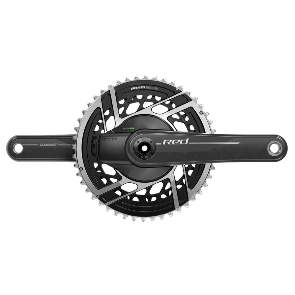 SRAM MY24 Power Meter Crankset Red AXS 2x DUB, 165mm/50/37t, natural carbon