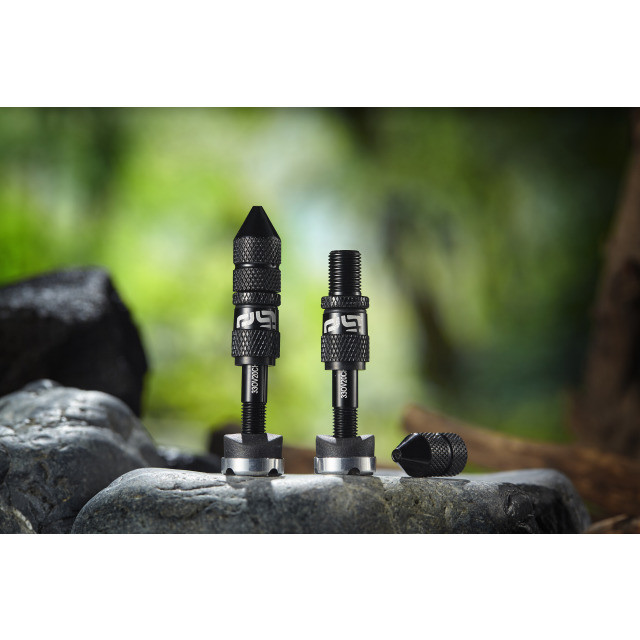 Ethirteen Tubelessventil Schrader Quickfill Gen2 Aluminium , 2 Stk 16-24mm, Schwarz