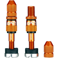 Ethirteen Tubelessventil Schrader Quickfill Gen2 Aluminium , 2 Stk 23-31mm, Orange