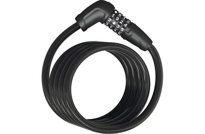 ABUS Spiralkabelschloss Numero 5510C/180 Code mit Halter SCMU 5C schwarz