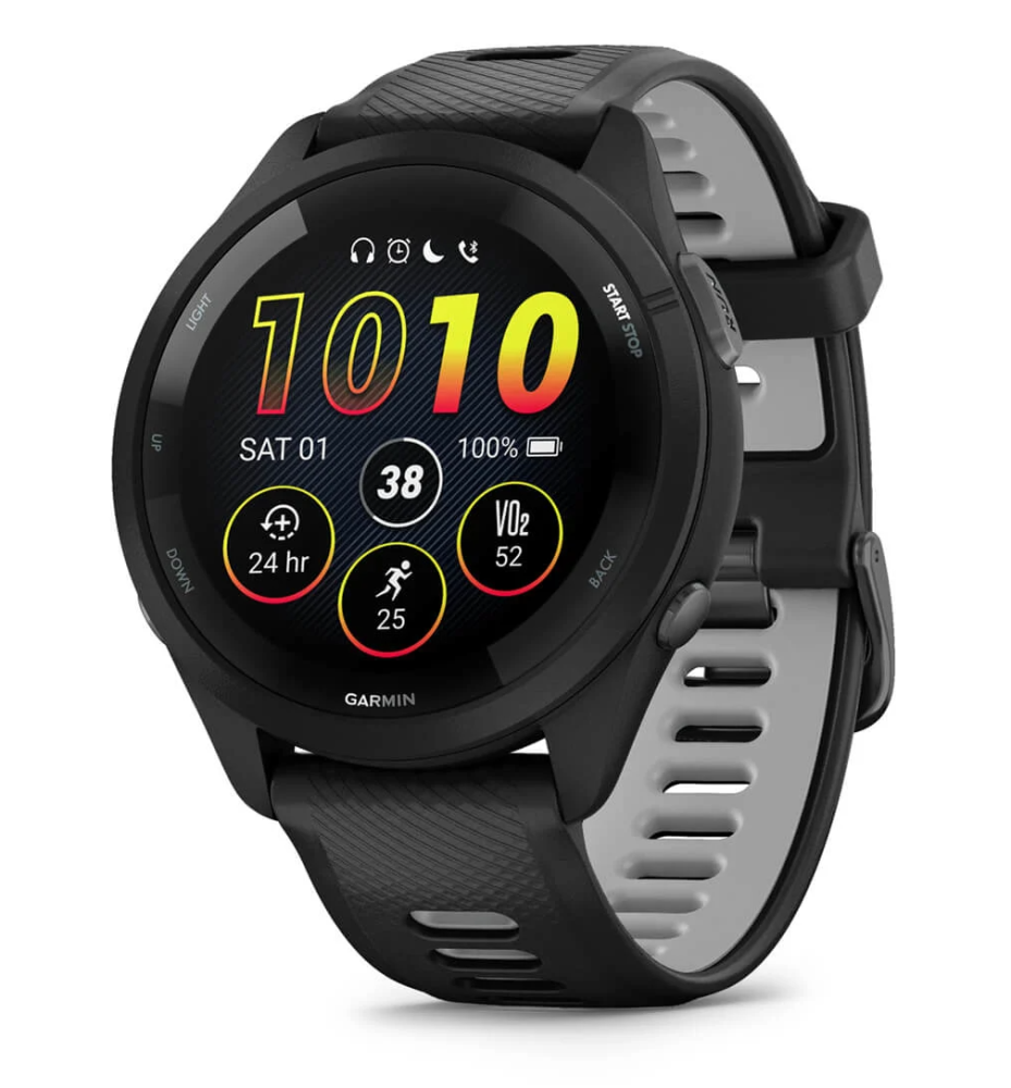 Garmin Forerunner 265, 42/46mm mit Schnellwechsel-Silikon-Armband 22mm
