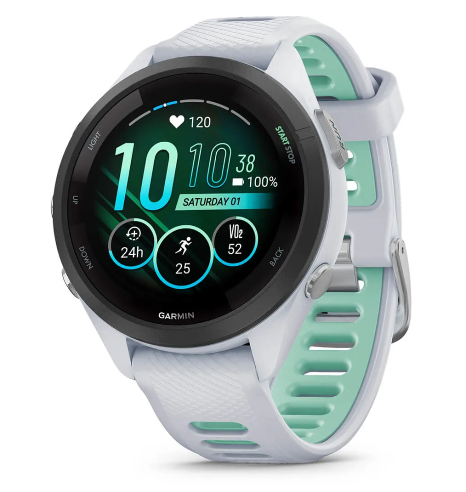 Garmin Forerunner 265, 42/46mm mit Schnellwechsel-Silikon-Armband 22mm