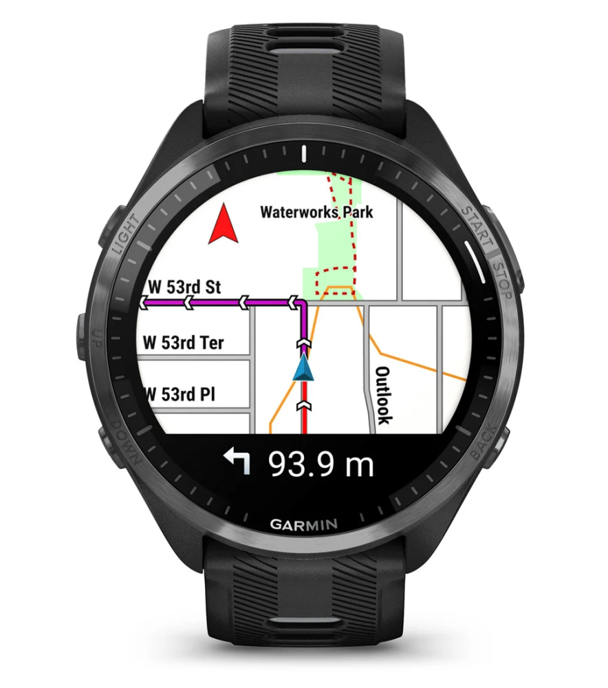 Garmin Forerunner® 965, Titan mit Silikon-Wechselarmband 22 mm