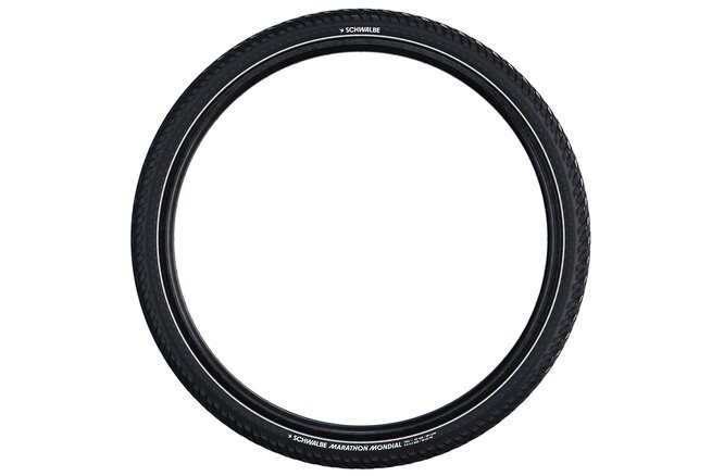 Schwalbe Pneu Marathon Mondial 700x47C Pro Falt mit Reflexstreifen black