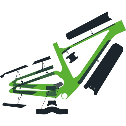 Syncros Frame Protection kit SPARK Carbon, clear matt