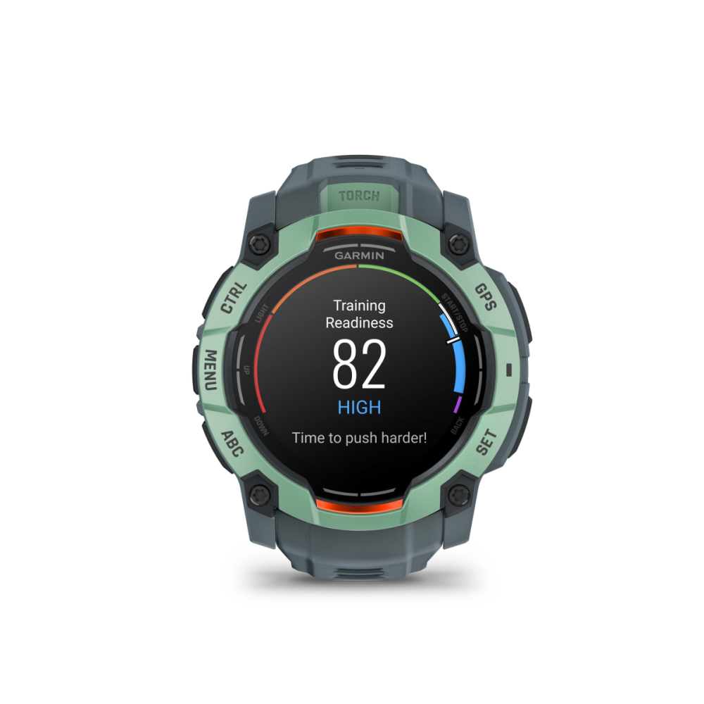 Garmin Instinct 3 – 45 mm, AMOLED, mit Silikon-Wechselarmband 22 mm, Sportuhr