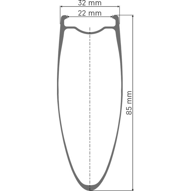 DT Swiss ARC 1100 Dicut 85 Disc Vorderrad, Carbon, CL, 12x100mm, 22mm