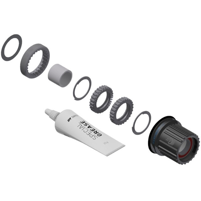 DT Swiss Leerlaufkörper Umbausatz Shimano Microspline Stahl, 3-Pawl zu Ratchet LN 36T, ohne Endanschlag 12...