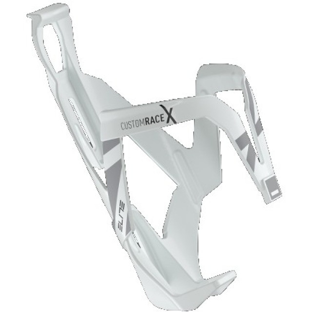 Elite Bidonhalter Custom Race X, Glasfasser, Weiss glanz
