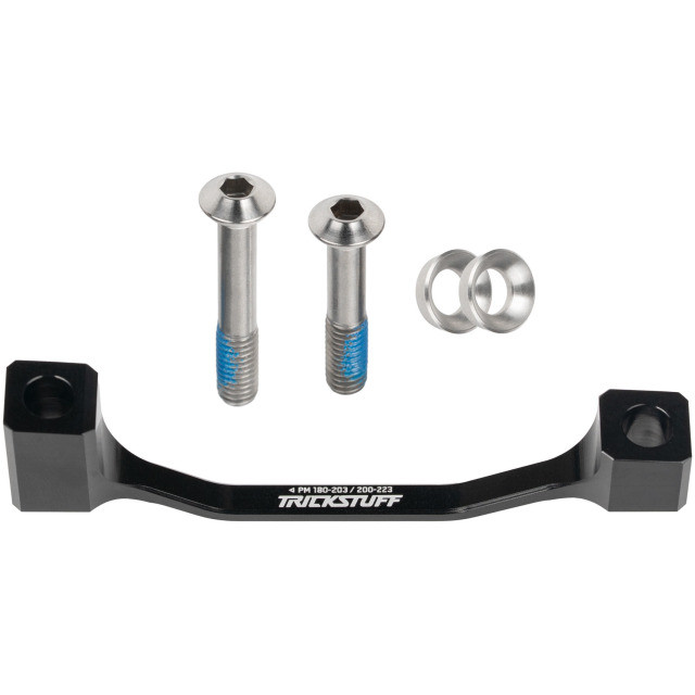Trickstuff Postmount Adapter 180/203 - 200/223, Schwarz inkl. Titanschrauben