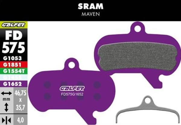 Galfer E-Bike FD575 Sram Maven Ultimate/Silver/Bronze/Base Bremsbeläge