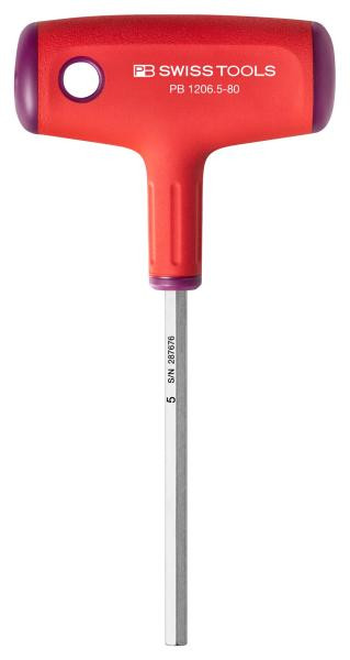 PB Swiss Tools PB 1206 Grösse 5/80 mm Quergriff Innensechskant-Schraubenzieher