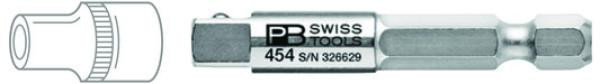 PB Swiss Tools PB 454 Verbindungsstück Sechskant 1/4" - Vierkant 1/4"