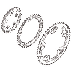 Shimano Kettenblatt SORA FC-3503 50 Zähne D für Hosenschutz schwarz