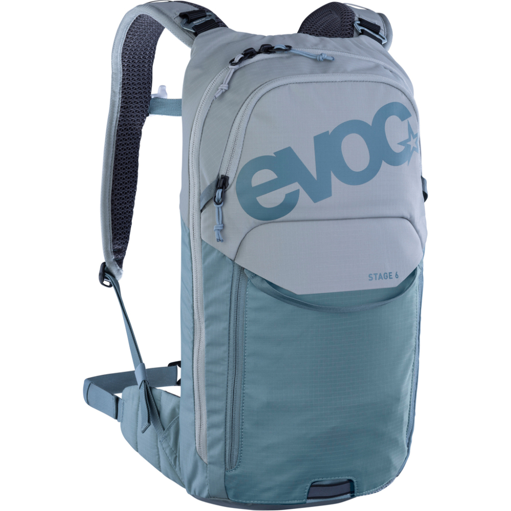 Evoc Stage 6L Backpack + 2L Bladder, stone/petrol