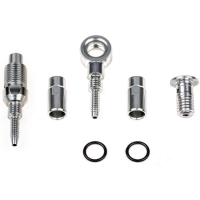 Tricktuff Trickstuff Leitungsanschlussset, Für Kevlar Leitung, silber, Angled & M6x1 5mm